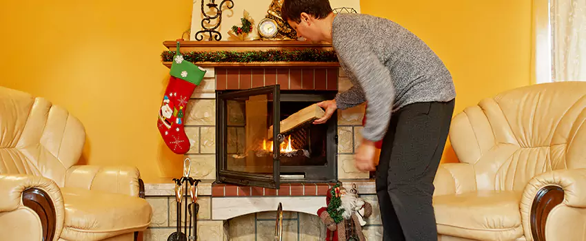 Rusted Metal Fireplace Restoration in Tonawanda, New York